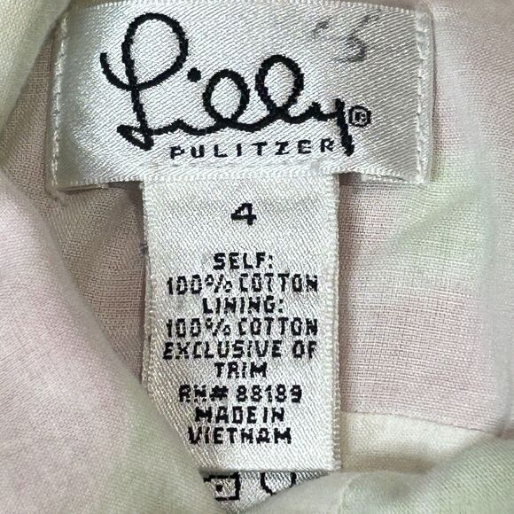 Vintage Lilly Pulitzer Frog Lily Pad Floral Dress Pink Green Sleeveless Women 4 - Picture 2 of 9
